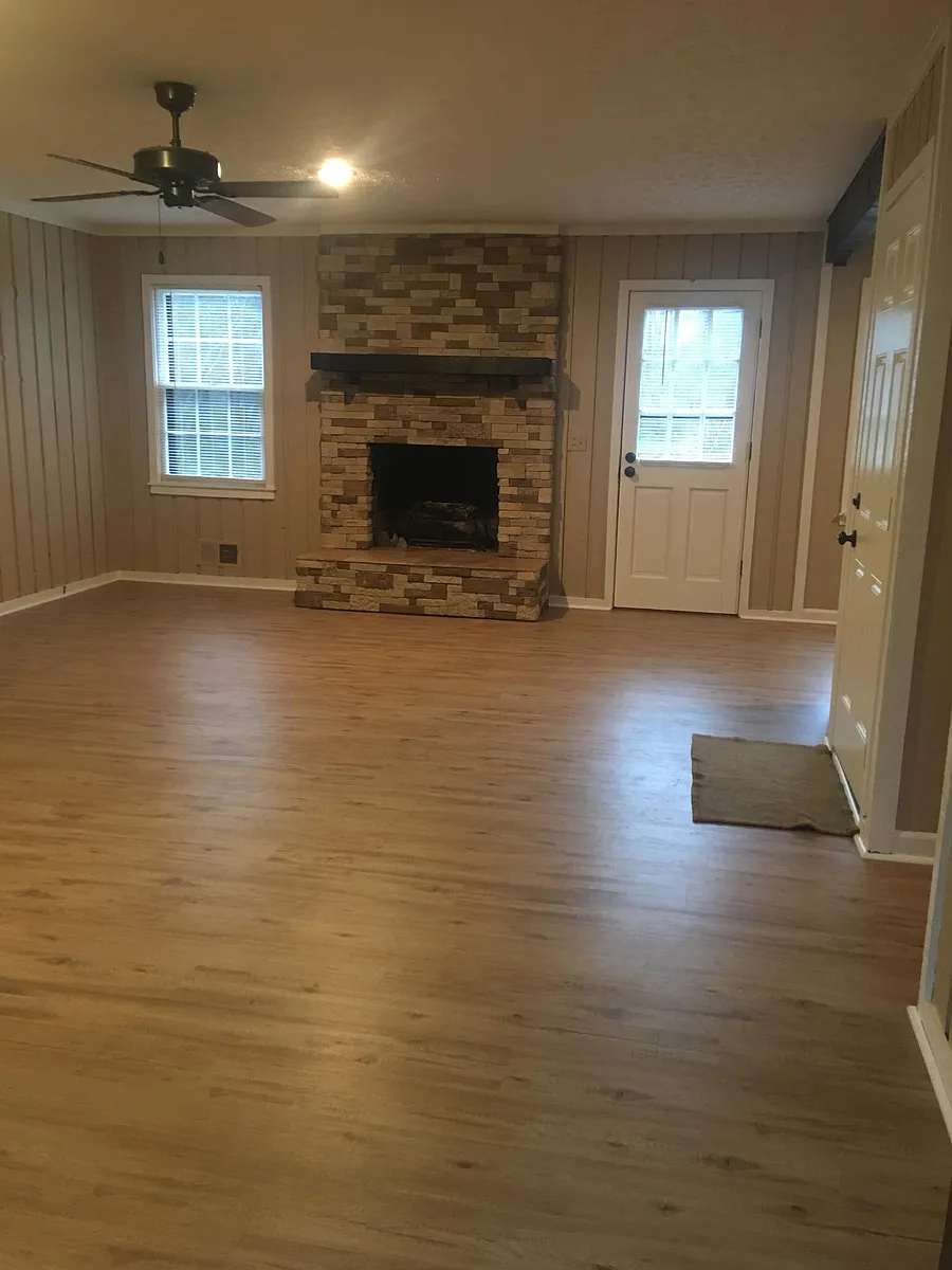 Living room and gas fireplace - Carmichael Rd