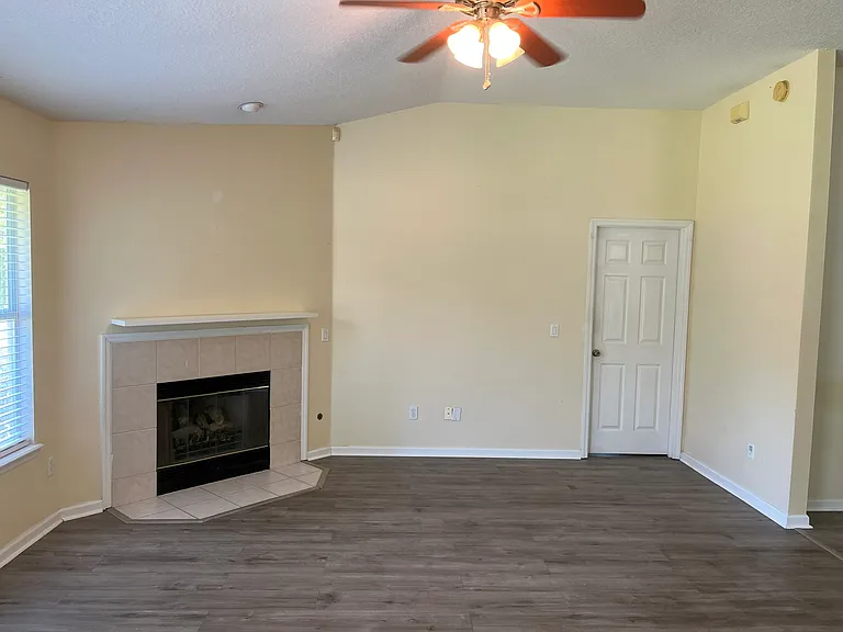 Fireplace and Main bedroom entry