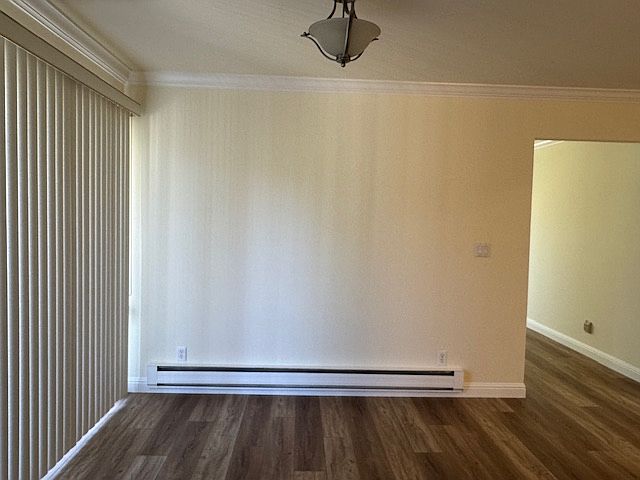 Dining room with 8' sliding glass door to access balcony