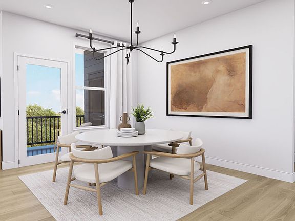 Cafe Opens to the Kitchen and Gathering Room