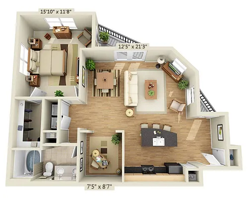 Floor plan Lakeside - Andria