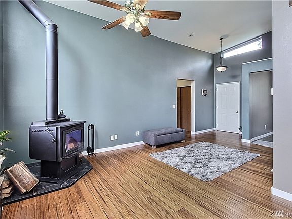 Front Entry room with wood stove