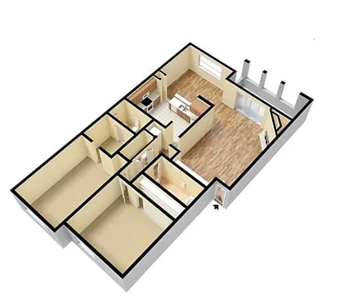 Floor plan 2X2B