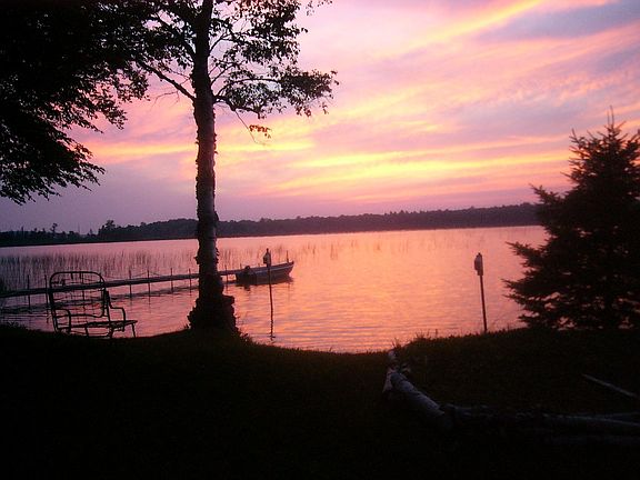 View of Crooked Lake from back yard