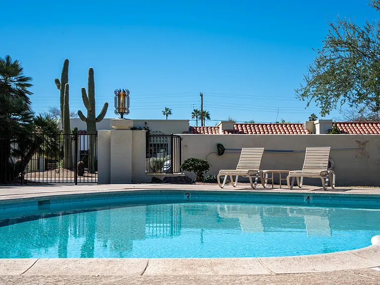 Comfortable poolside seating