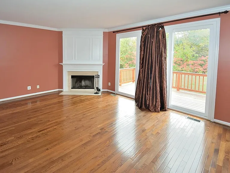 Wood burning fireplace