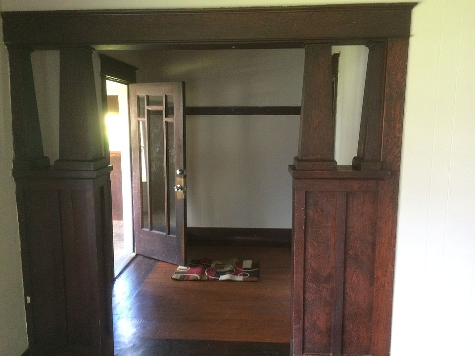 A beautiful front door completes the entry way.