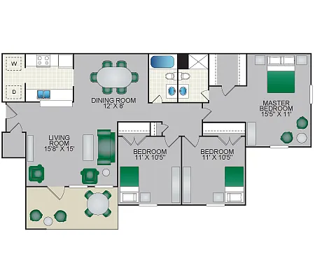Floor plan 3 Bedroom