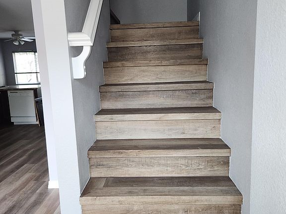 new wood covered stairs