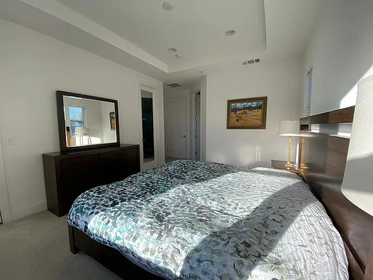 Master bedroom + master bathroom