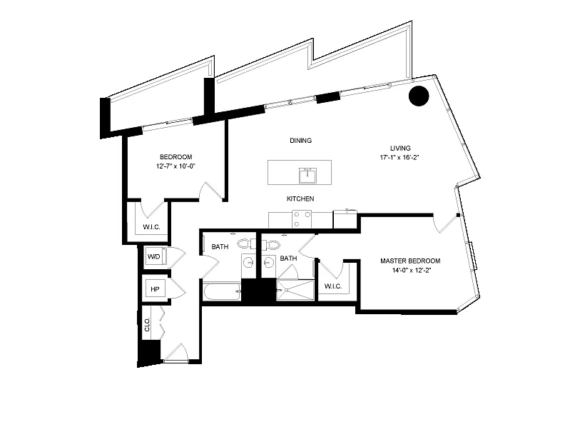 Floor plan 2 Bed-2 Bath-16