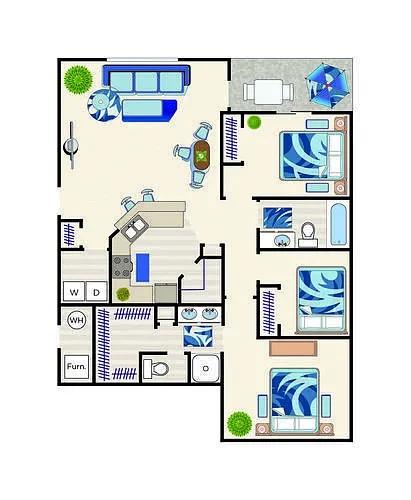 Floor plan 3X2 Prior Reno
