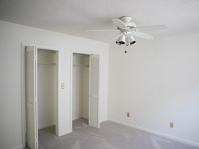 Second floor bedroom closets