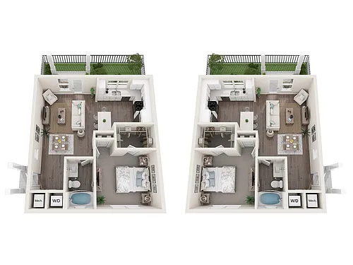 Floor plan 1x1 Duplex