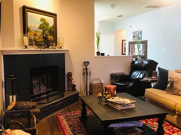 Gorgeous living room with plenty of space for oversized furniture and opens nicely into the kitchen and dining area.