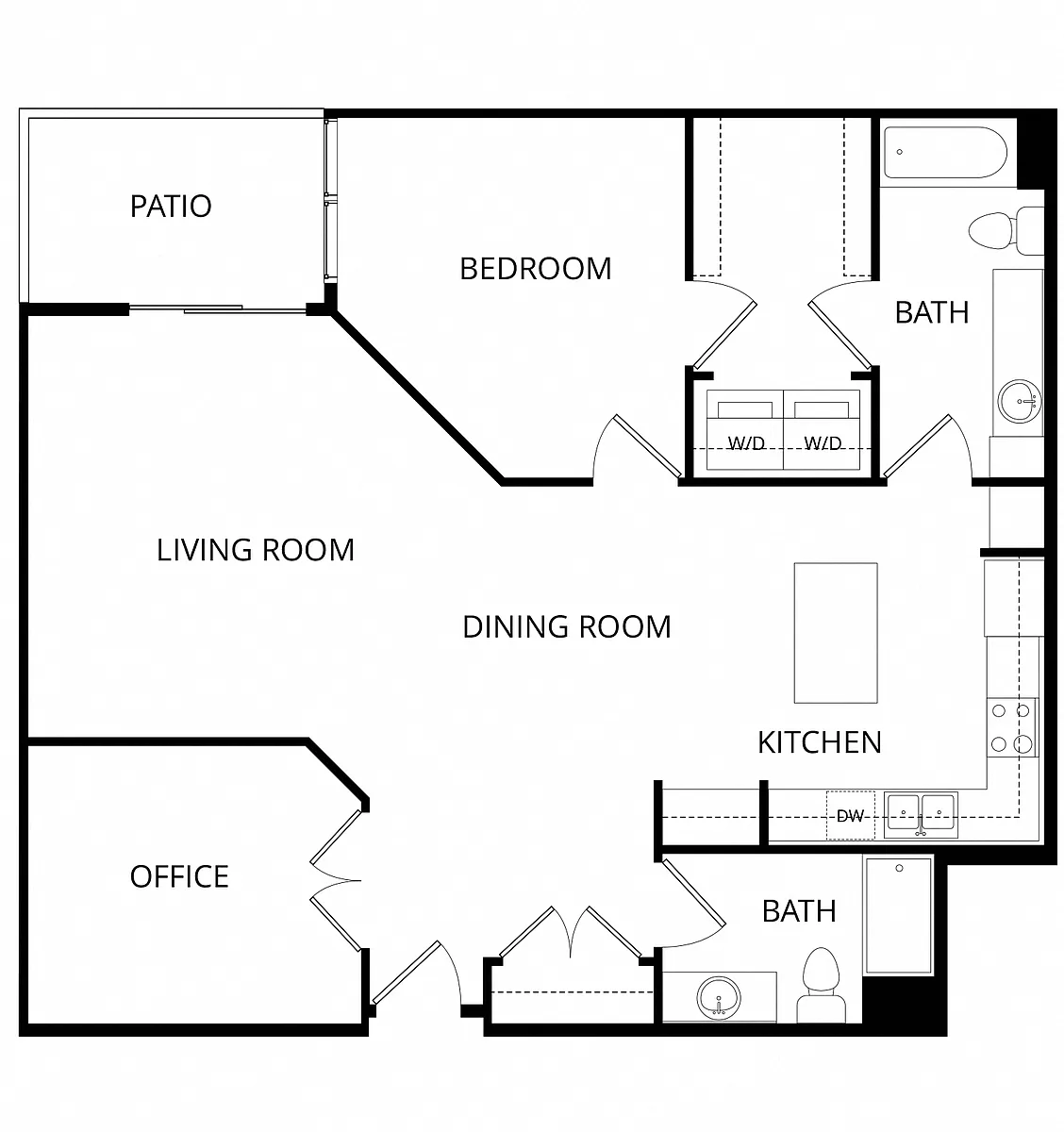 Floor plan 1x2 Parkland