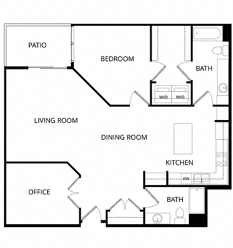 Floor plan 1x2 Parkland