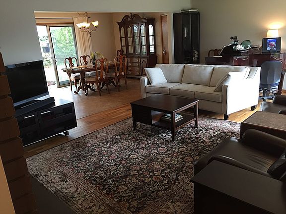 Open living and dining room 