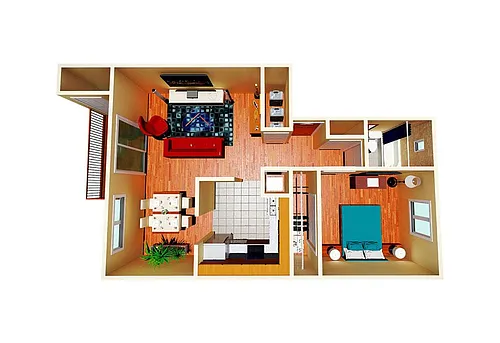 Floor plan One Bedroom Standard