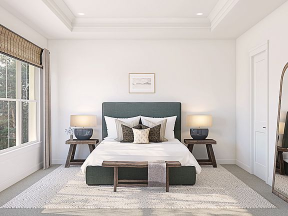 Tray ceiling in primary suite