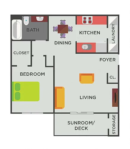 Floor plan One Bedroom