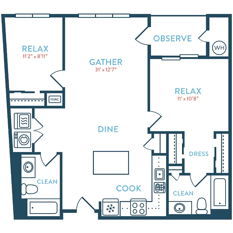 Floor plan 1114 Waypointe B10