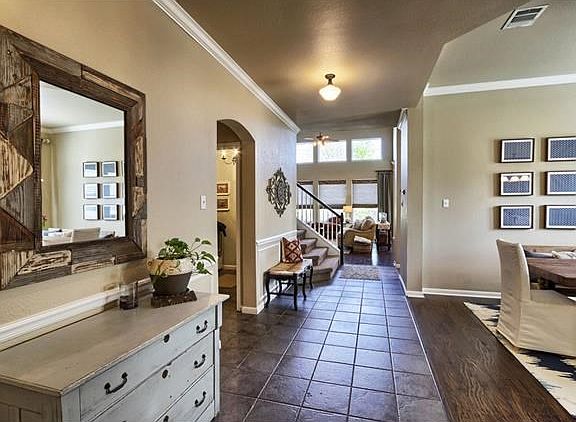 entry at front door view of living