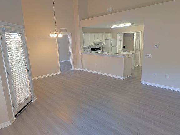 Open plan living room and dining area