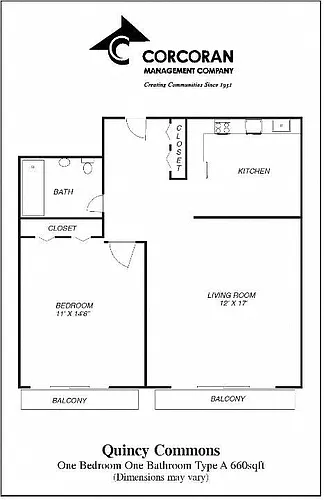 Floor plan One Bedroom
