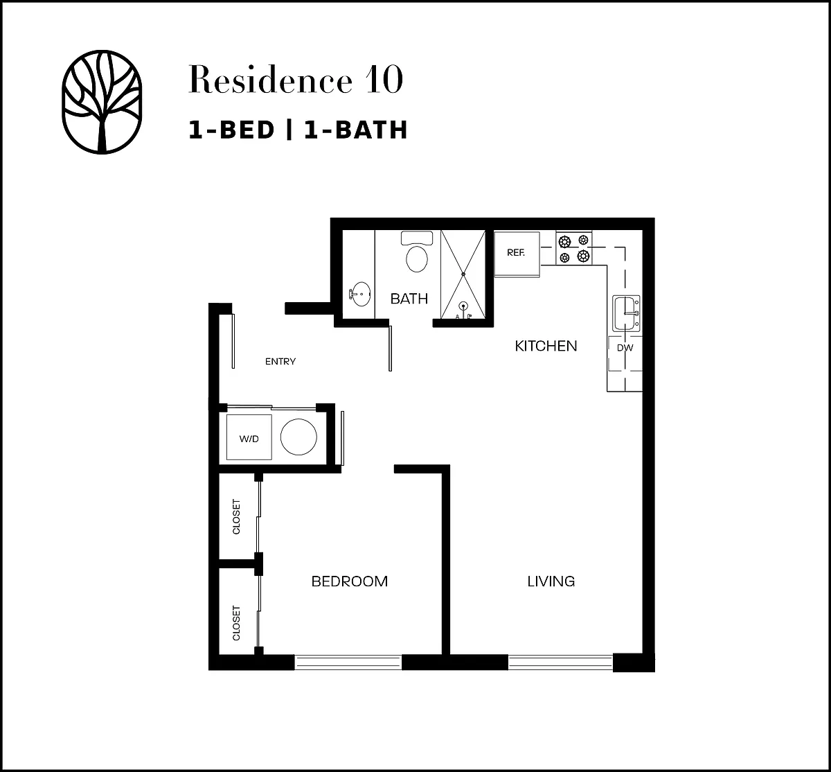 Floor plan One Bedroom