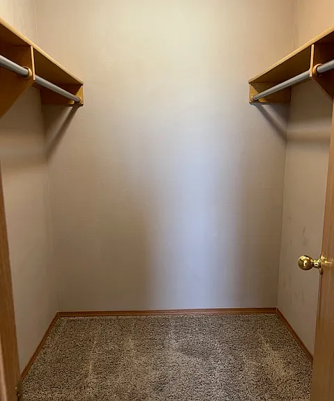 Walk in closet in Master Bedroom suite