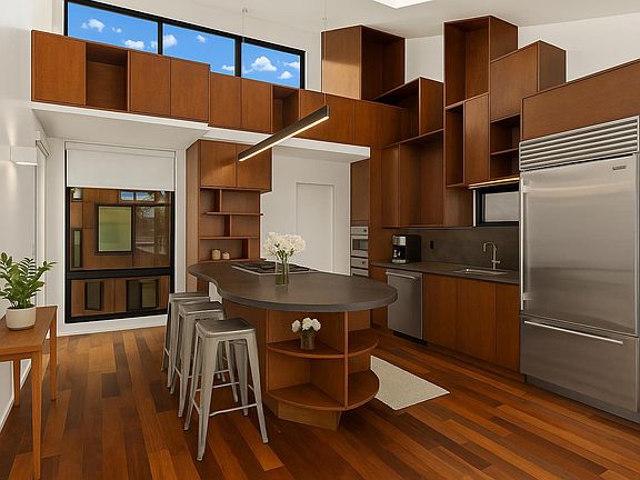 Chef''s kitchen with high end Wolf and Subzero appliances. Virtually staged.