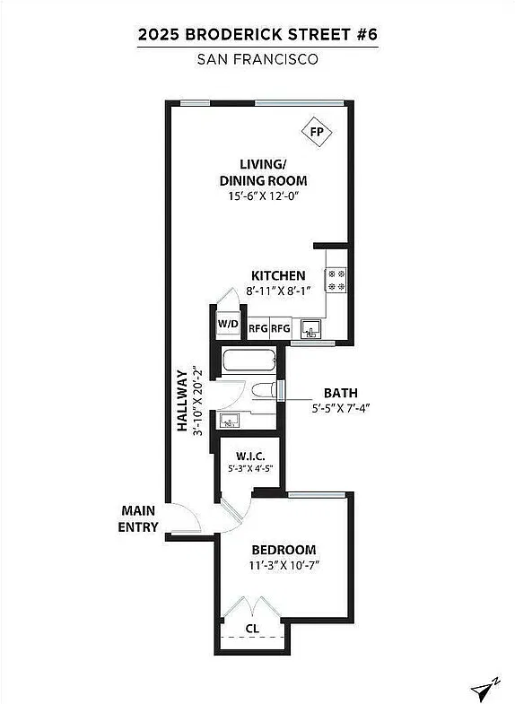 1 bed, 1.0 bath, 677 sqft, $3,200 — Photo 1