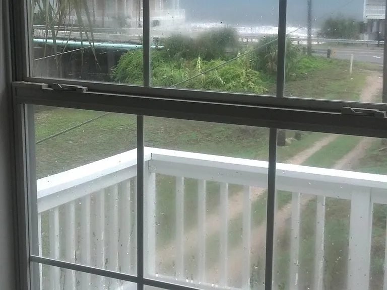 Beach View from 2nd Bedroom, with private deck. Across street from the Gulf of Mexico and the Beach!