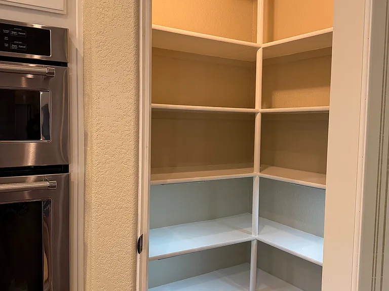 Large kitchen with an easy access pantry