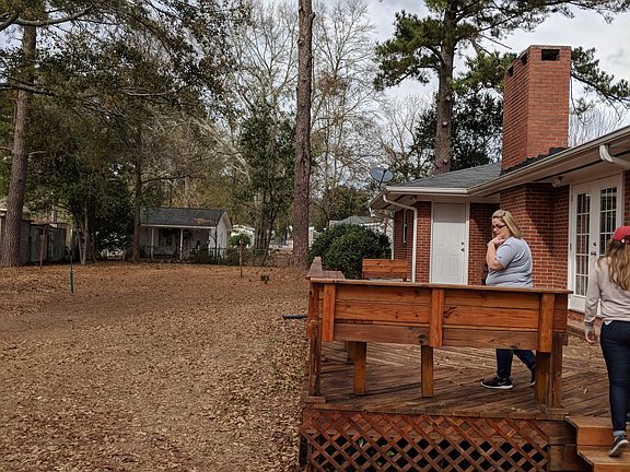 Large fenced backyard