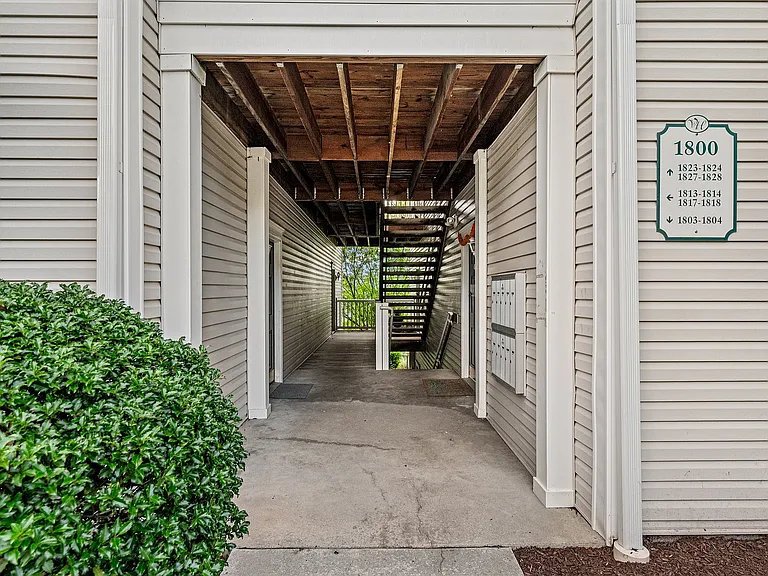 Modern apartment entrance