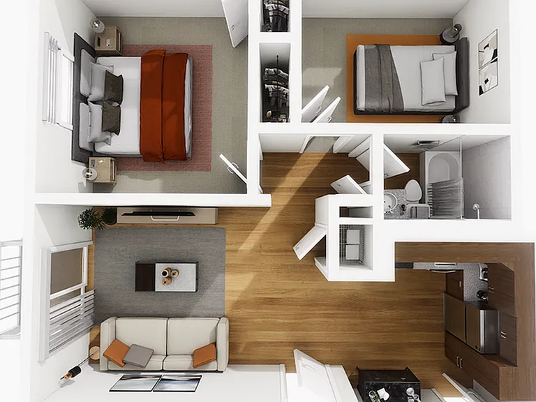 2 C Floor Plan. 2 Bedroom/1 Bath. 2 C Floor Plan. 2 Bedroom/1 Bath.