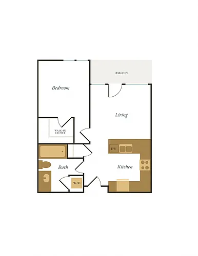 Floor plan 1X1 - F
