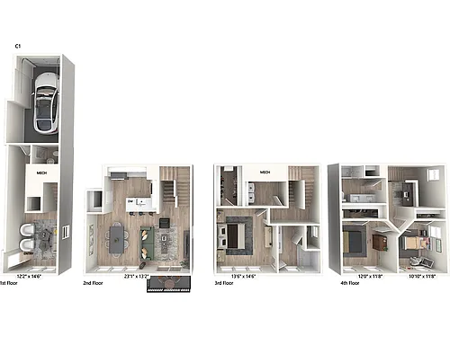 Floor plan C1_Right_End