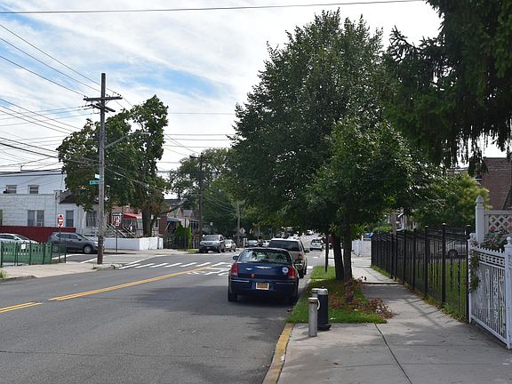 tree-lined block