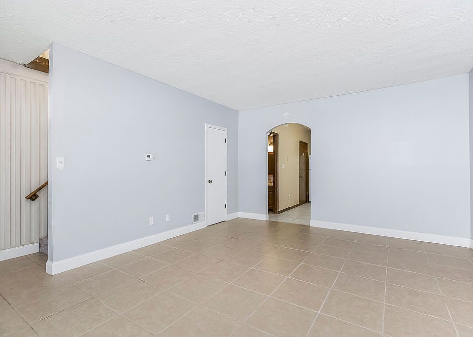 living room from front door view