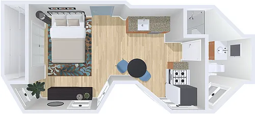 Floor plan studio B