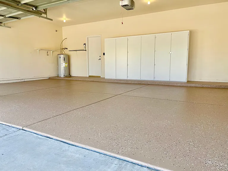 3 Car Garage-Epoxy floor and Storage Cabinets