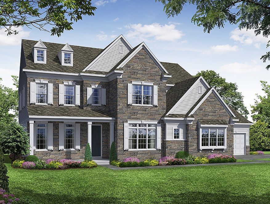 Front Elevation of the Huntleigh Model from Garman Builders