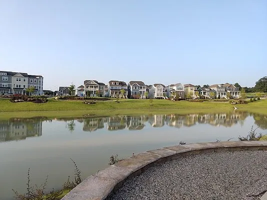 Lake with walking trail