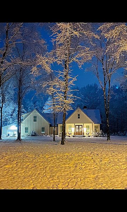 Farmhouse blanketed in snow!