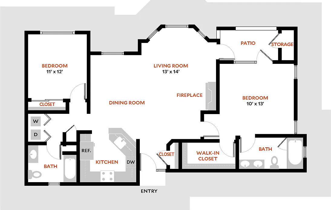 Floor plan Plan 2B