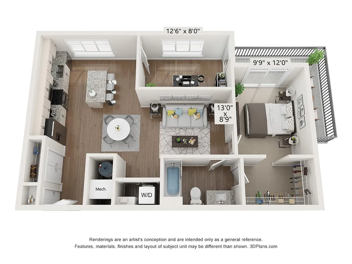 Floor plan 1 Den