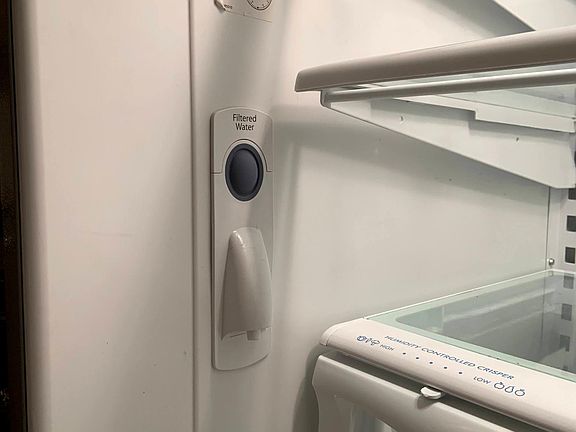 Fridge with ice maker and water dispenser